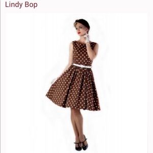 vintage dress Lindy Bop Brown Polkadots